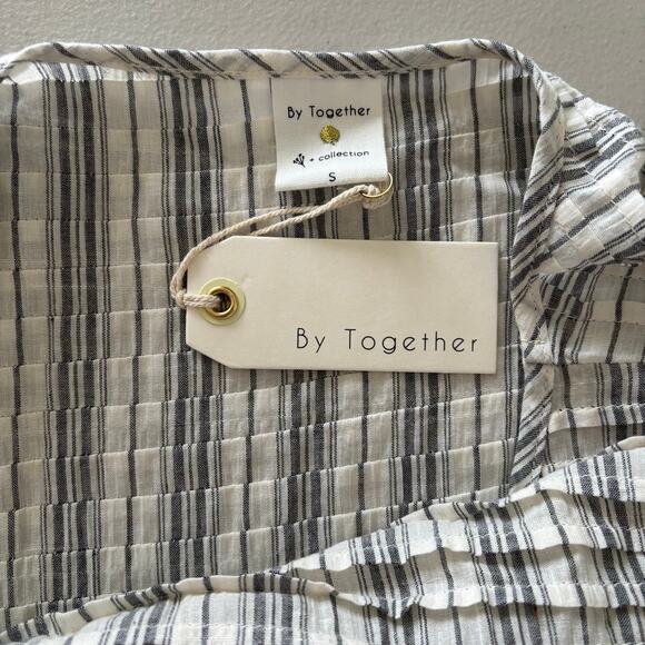 Women's Summer Dress Small Smocked Gingham Babydoll Puff Sleeves By Together - Picture 7 of 13